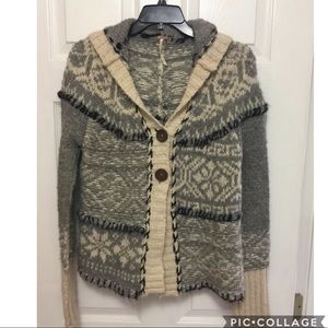 Free People Gray Sweater Cardigan Size Small
